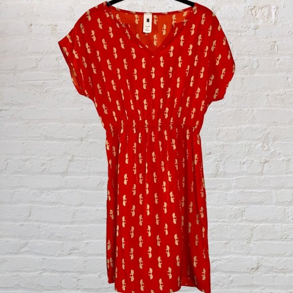 Anthropologie Needle & Thread Swan Print Mini Dress Size Small - Picture 2 of 5